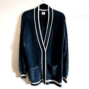Aritzia Sunday Best XXS-M oversized grandpa varsity cardigan, dark teal
